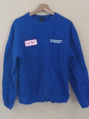 H&M NASA Mens Long Sleeve Crew Neck Pullover Fleece Sweatshirt Size S